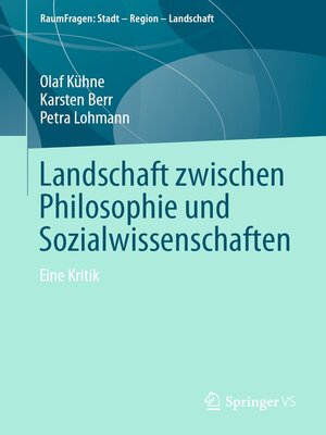 cover image of Landschaft zwischen Philosophie und Sozialwissenschaften